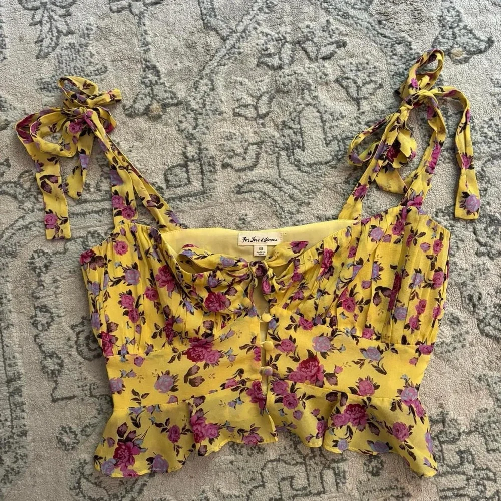 For Love and Lemons yellow top - Picture 2 of 2